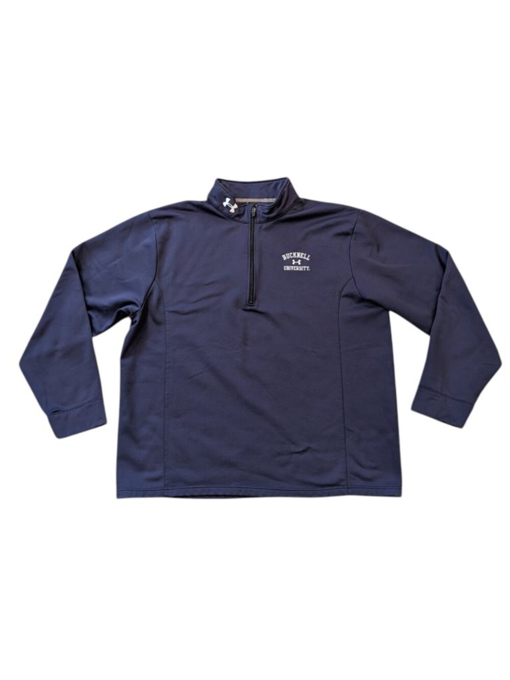 Under Armour Bucknell University Bison Blue 1/4 Zip Pullover XXL Embroidered